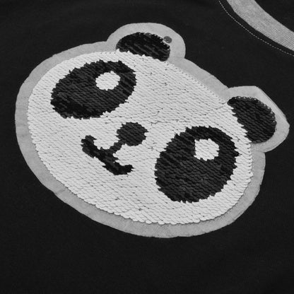 Safina Kid's Panda Embellishment Raglan Fleece Sweat Shirt Girl's Sweat Shirt Image 