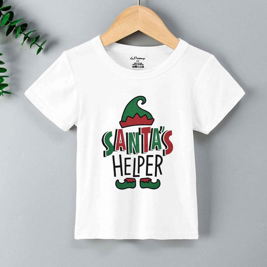 Le Printemps Kid's Santa Helper Design Tee Shirt