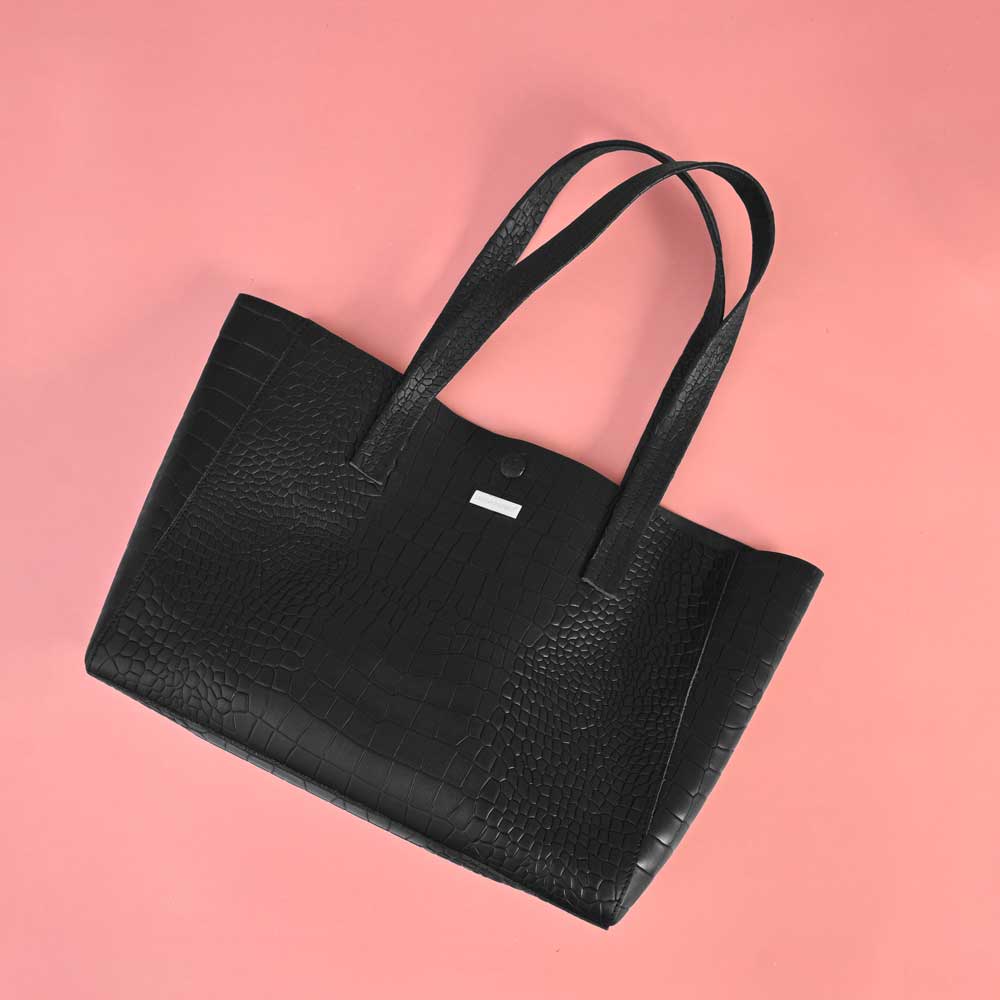 SFS Women's Texture Design Leather Shoulder/Hand Bag