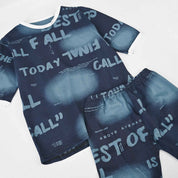 Kid's Aranos Crew Neck Tee and Shorts Set Boy's Suit Set HMG 