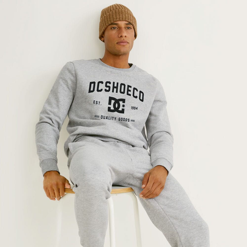 DC Men's Dcshoeco Printed Crew Neck Fleece Sweat Shirt – elo