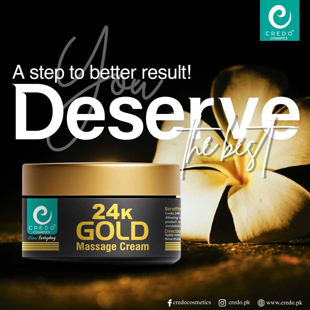 Credo 24K Gold Glow Massage Cream - 100 ml Health & Beauty Credo Cosmetics 