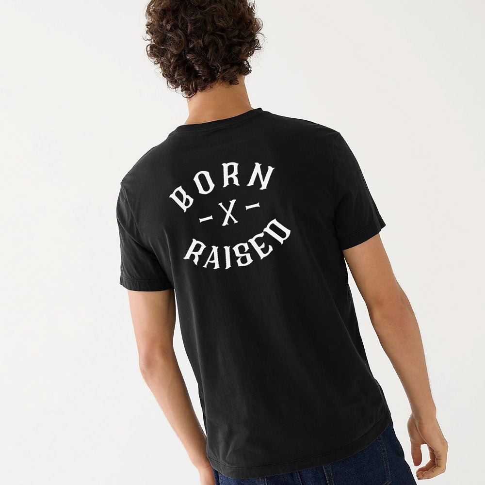 Le Men's Born Raised Printed Crew Neck Tee Shirt Men's Tee Shirt Image 