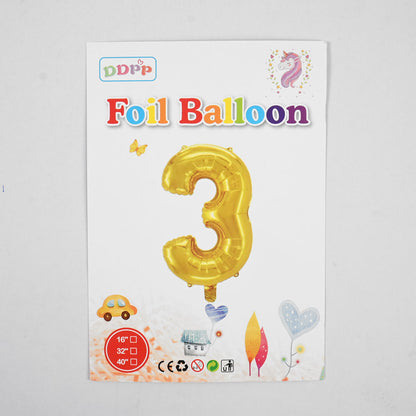 Unicorn Golden Number Digits Balloons Kid's Accessories SPT Gold 3 