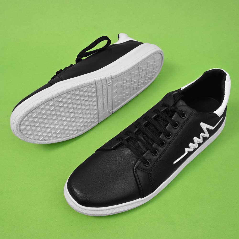 Men's Life Lines Printed Faux Leather Lace Up Sneaker Shoes Men's Shoes SNAN Traders 