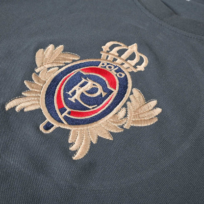 Polo Republica Men's PRC Crest Embroidered Raglan Sleeve Pique Tee Shirt Men's Tee Shirt Polo Republica 