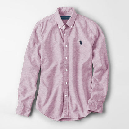 Polo Republica Men's Premium Pony Embroidered Plain Casual Shirt III Men's Casual Shirt Polo Republica Light Pink S 