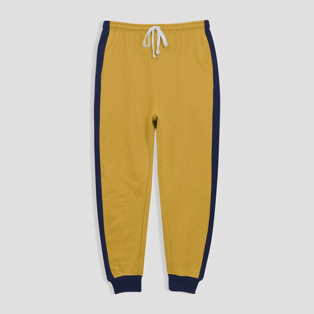 Loops Link Men's Braslaw Contrast Panel Fleece Joggers Pants Men's Trousers HAS Apparel Deep Yellow S 