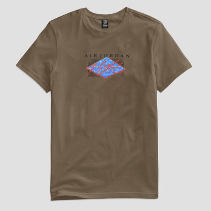 Trent Men's Air Jordan Flight Printed Short Sleeve Tee Shirt Men's Tee Shirt SNR Brown S 