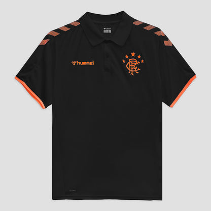 Men's Hummel RFC Printed Short Sleeves Active Wear Polo Shirt Men's Polo Shirt HAS Apparel Black XS 