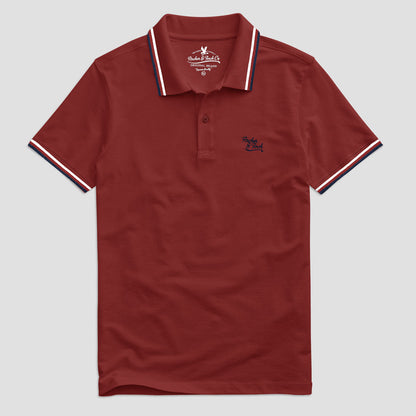 Archer Finch Men's Tipping Style Polo Shirt Men's Polo Shirt LFS Red S 