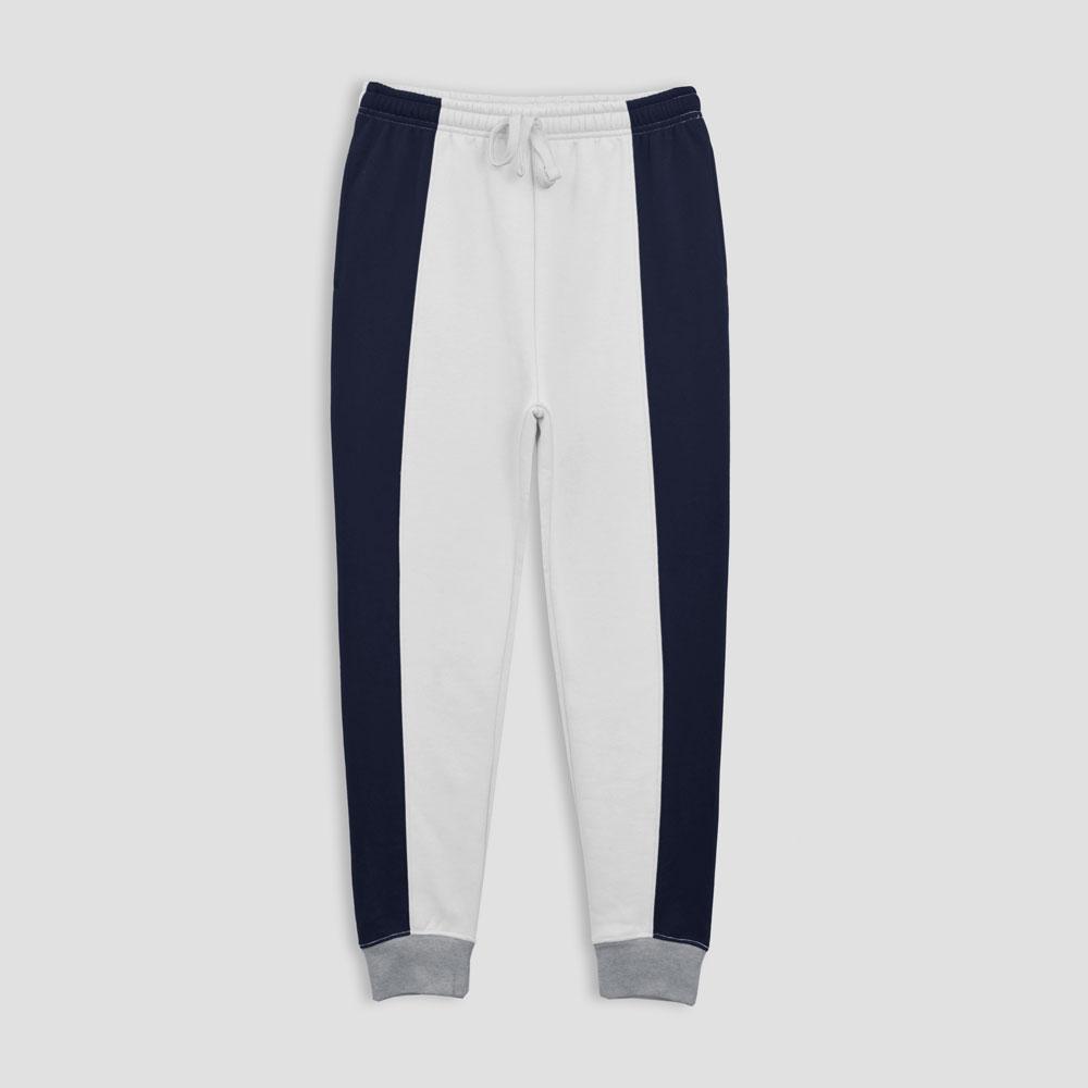 Loops Link Men's Haradok Contrast Strips Fleece Joggers Pants Men's Trousers HAS Apparel White S 