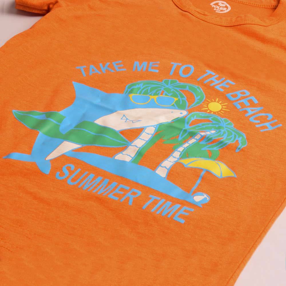Poler Kid's Summer Time Printed Crew Neck Tee Shirt Boy's Tee Shirt IBT 