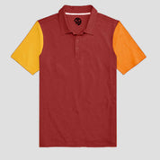 Poler Men's Contrast Colour Sleeves Polo Shirt Men's Polo Shirt IBT Red S 