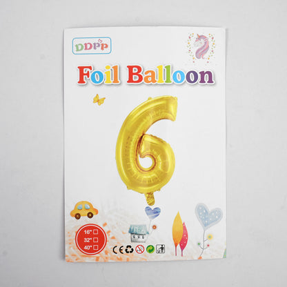 Unicorn Golden Number Digits Balloons Kid's Accessories SPT Gold 6 