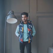 Men's Multi Quartz Army Puffer Body Warmer Hooded Gilet