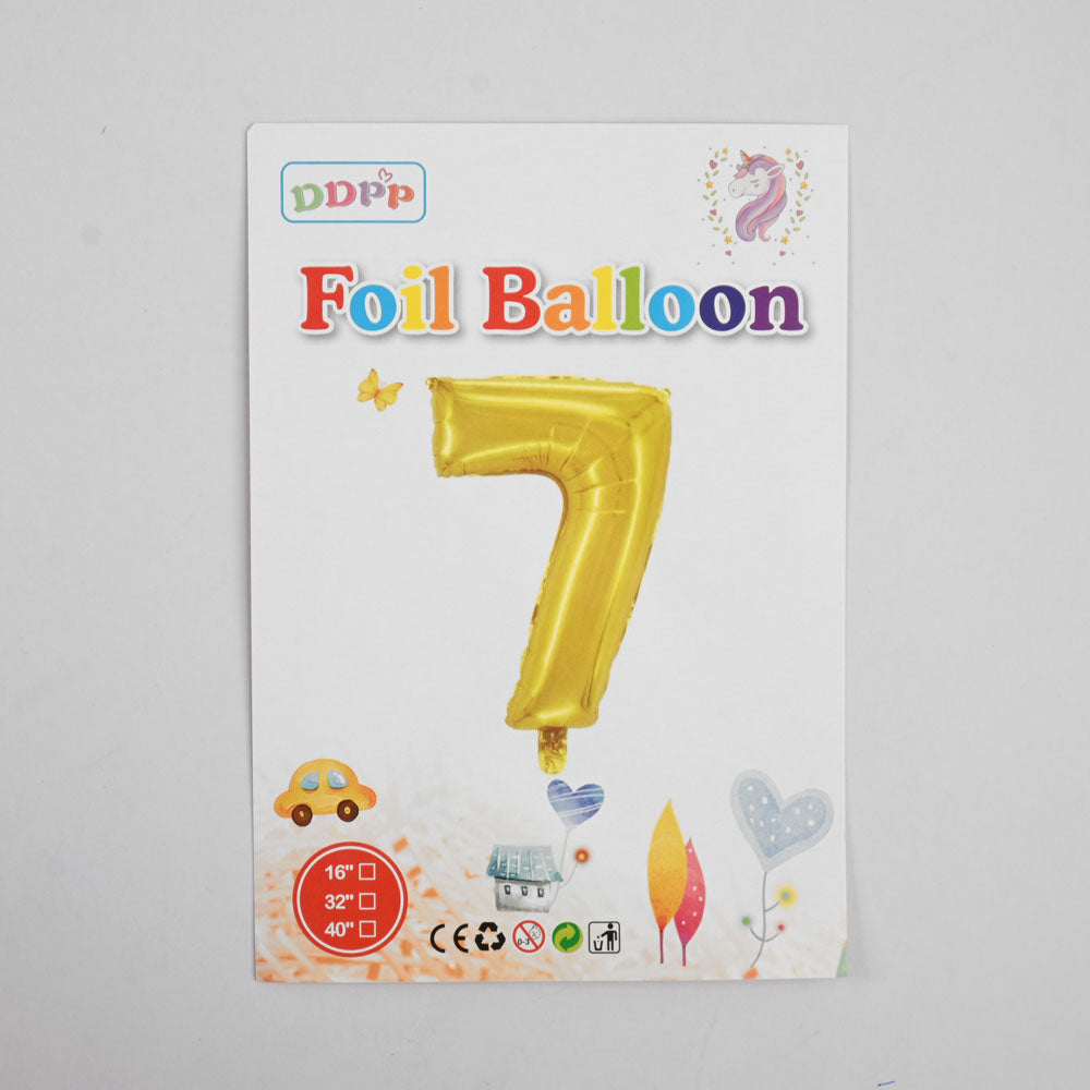 Unicorn Golden Number Digits Balloons Kid's Accessories SPT Gold 7 