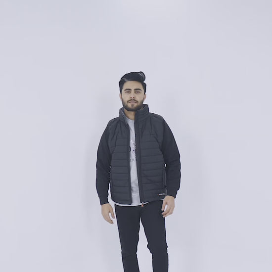 Axinite Unisex AX926 Granite Padded Jacket With Fleece Sleeves elo