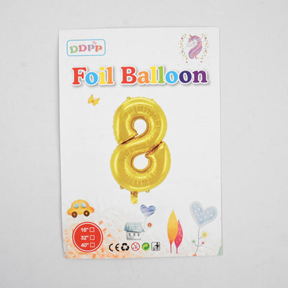 Unicorn Golden Number Digits Balloons Kid's Accessories SPT Gold 8 