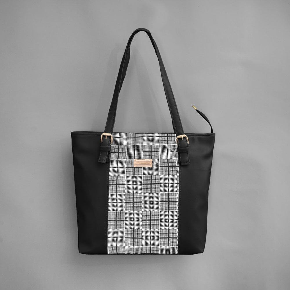 Women's/Girl's Ronnet Panel Style Premium Hand/Shoulder Bag bag SNAN Traders Black & White 