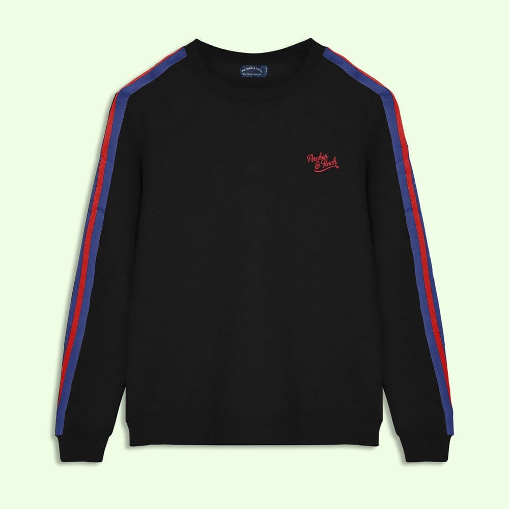 Premium Urban Boy's Logo Embroidered Fleece Sweat Shirt Boy's Sweat Shirt LFS Black 8-10 Years 