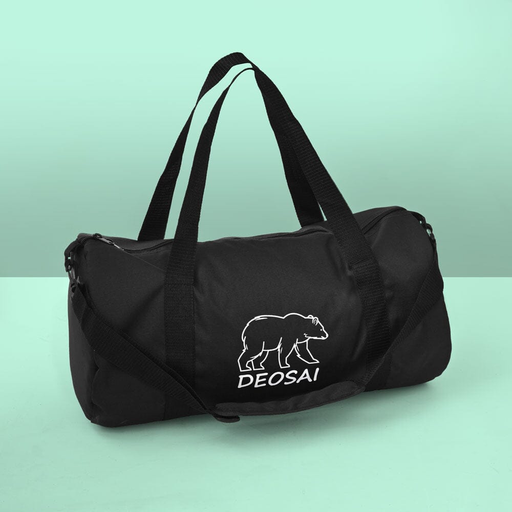 Deosai Printed Strips Style Duffle/Gym Bag bag AMU Black 