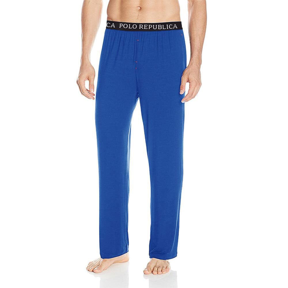  Polo Republica Men's Essentials Jersey Lounge Pants Blue