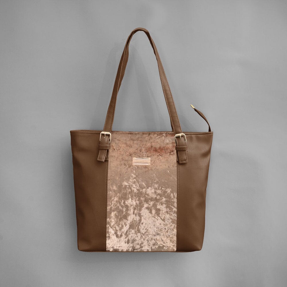Women's/Girl's Ronnet Panel Style Premium Hand/Shoulder Bag bag SNAN Traders Brown 