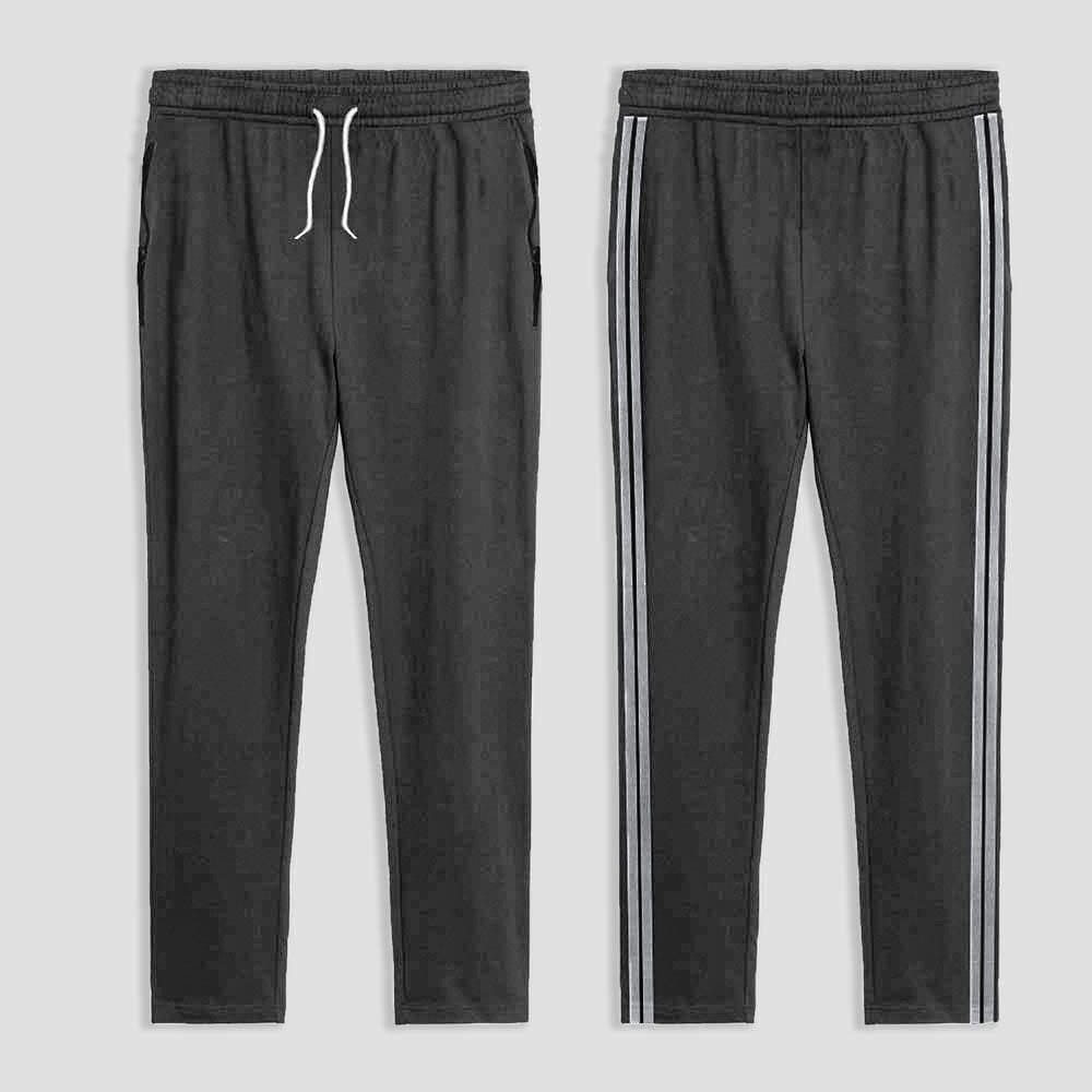 Poler Chitose Men's Super Soft Striped Trousers Charcoal & Heather Grey