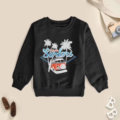 Archer & Finch Kid's Florida Surfers Printed Sweat Shirt Boy's Sweat Shirt LFS Charcoal 3-4 Years 