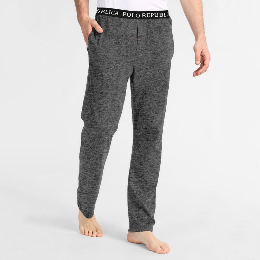  Polo Republica Men's Essentials Jersey Lounge Pants Charcoal