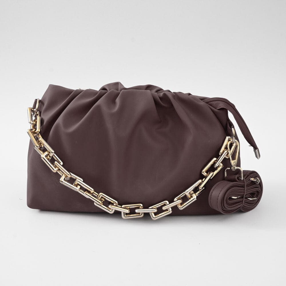 Women's Strasbourg PU Leather Classis Hand/Shoulder Bag bag SNAN Traders Chocolate Brown 