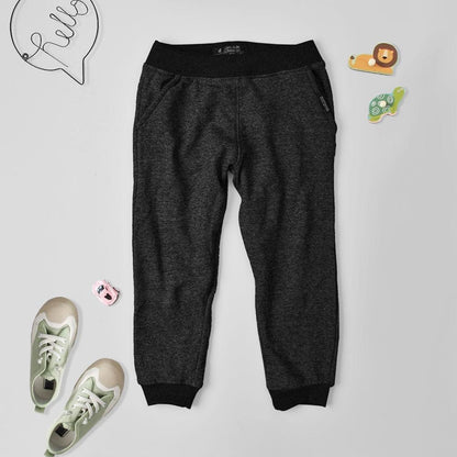 Kid's Mons Fleece Jogger pants Boy's Trousers HAS Apparel Black Marl 12 Month 