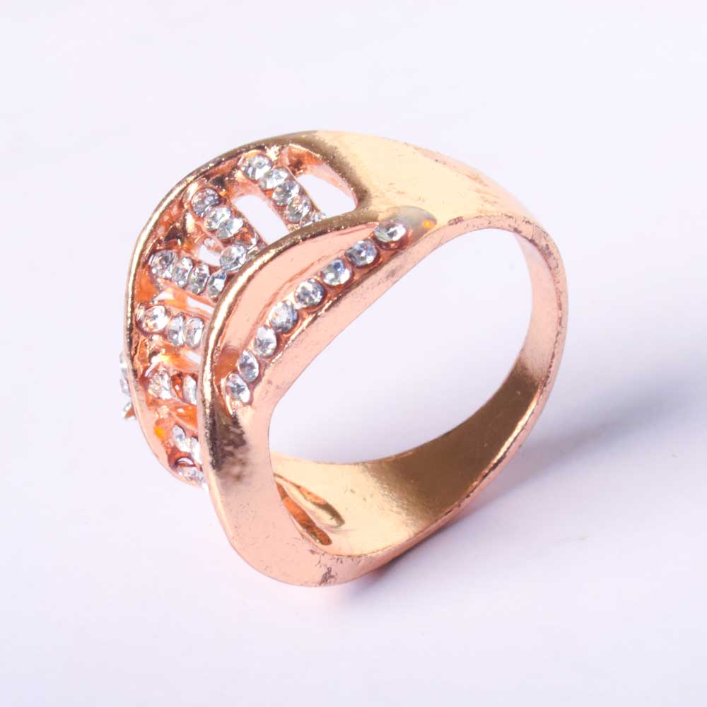 ARM Women's Holidaze Zirconia Studded Ring Jewellery ABM Golden 17 