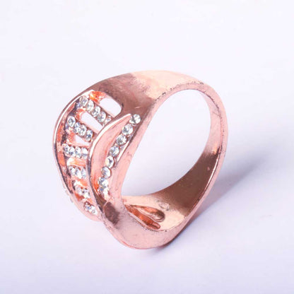 ARM Women's Holidaze Zirconia Studded Ring Jewellery ABM Rose Gold 17 