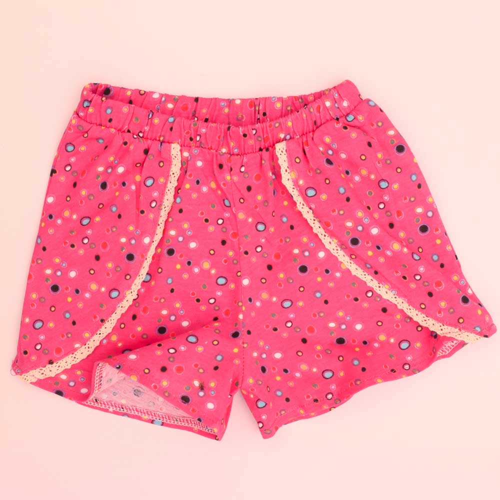 JTP Girl's Paige Bubble Dots Printed Shorts Girl's Shorts SRK 
