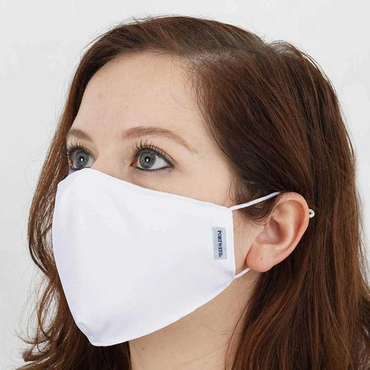Anti-Viral 2 Ply Protection Washable Elastic Earloop With White Adjuster Face Mask Face Mask Image White 