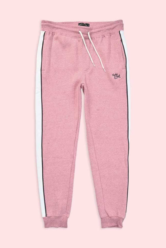 Archer & Finch Men's Contrast Panel Design Jogger Pants Men's Trousers LFS Pink S 