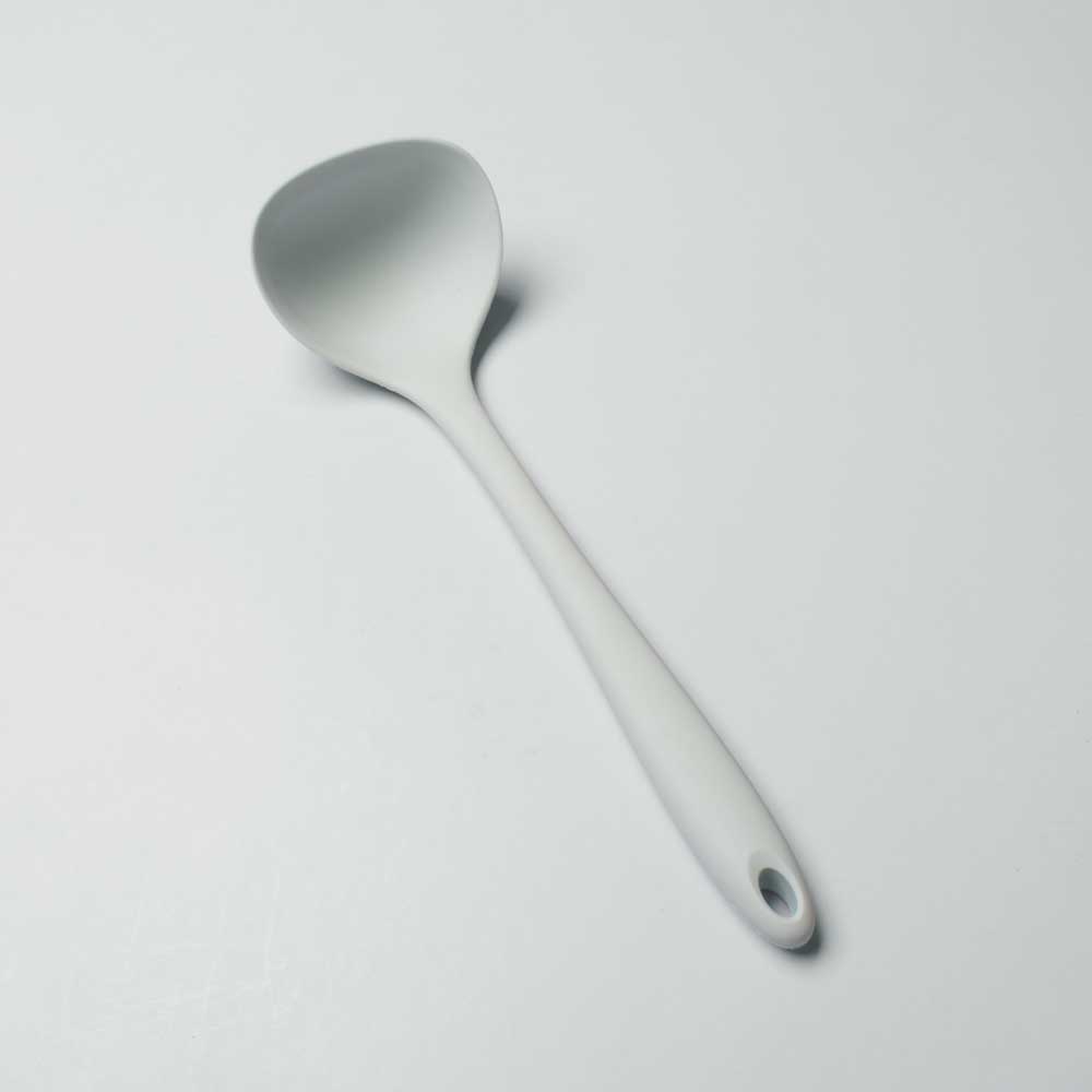 Long Handle Silicon Nonstick Soup Spoon Ladle Kitchen Accessories ALN Light Blue 