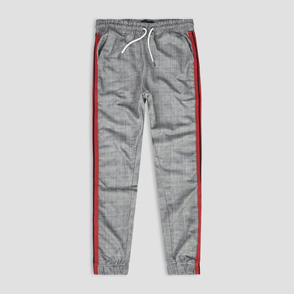Archer & Finch Men's Dalkeith Straps Jogger Pants Men's Trousers LFS Grey & Red XS 