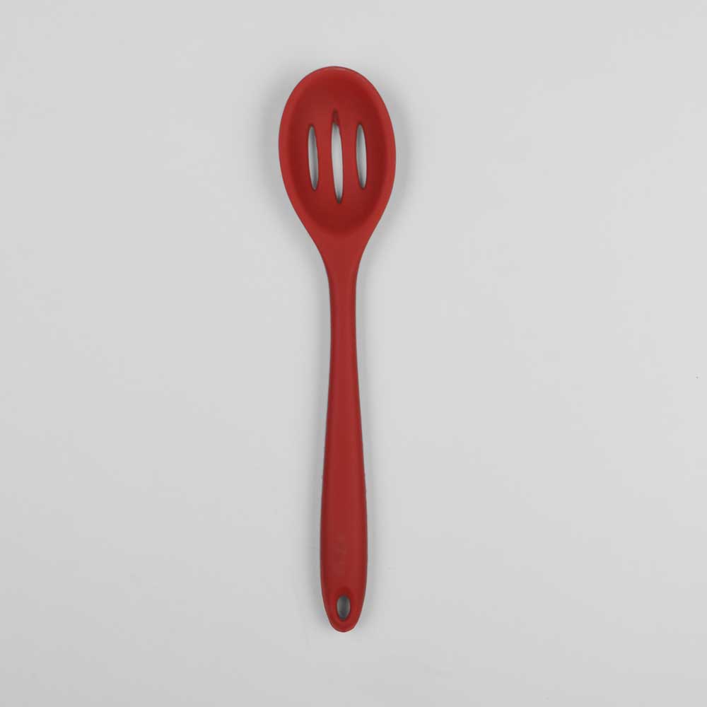 Silicone Slotted Serving Spoon Kitchen Accessories ALN Red 