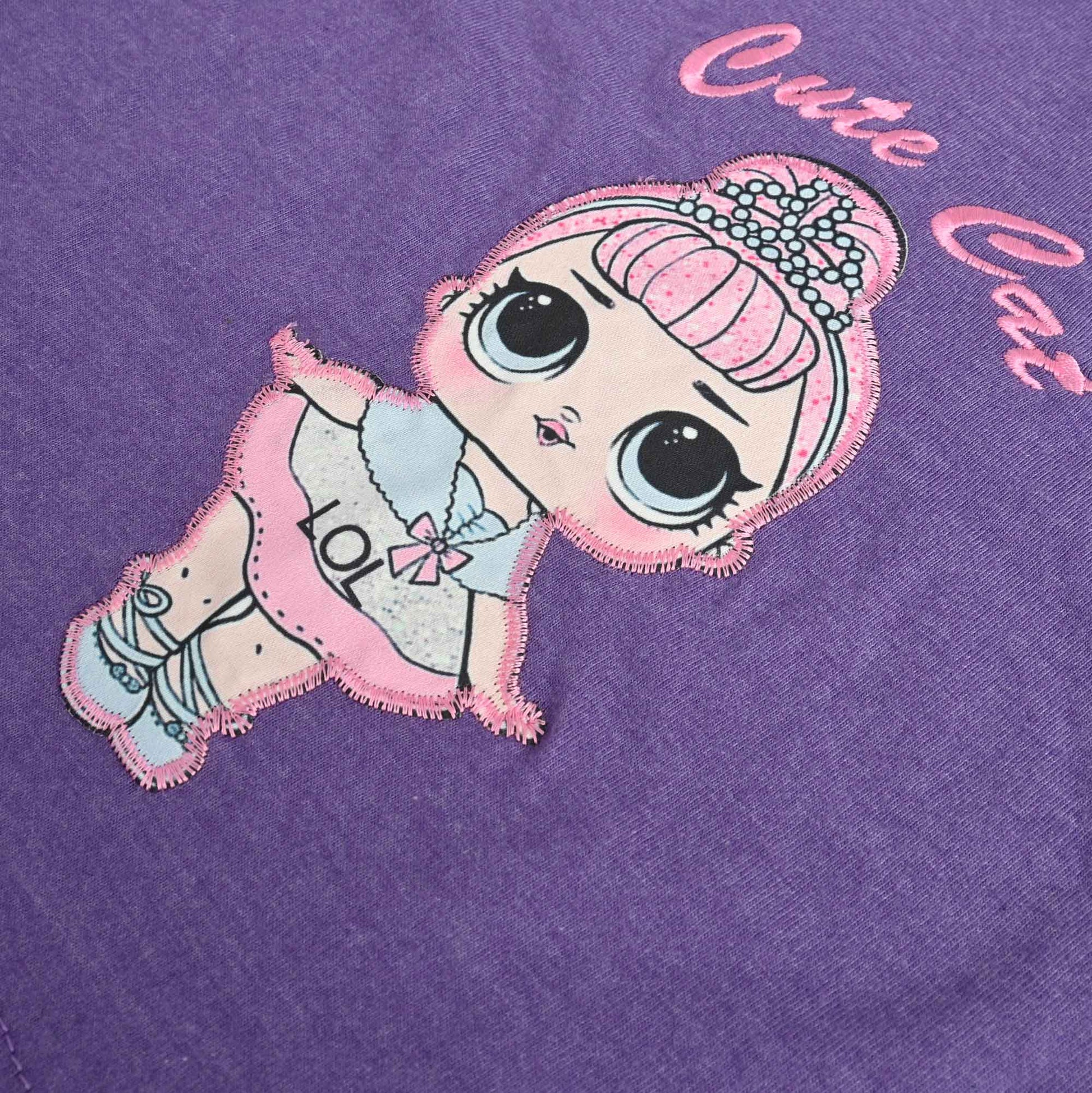 Junior Kid's Cute Cat Printed Tee Shirt Girl's Tee Shirt SZK 