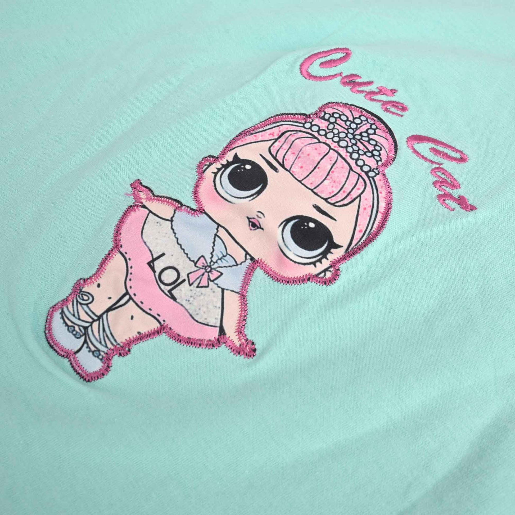 Junior Kid's Cute Cat Printed Tee Shirt Girl's Tee Shirt SZK 