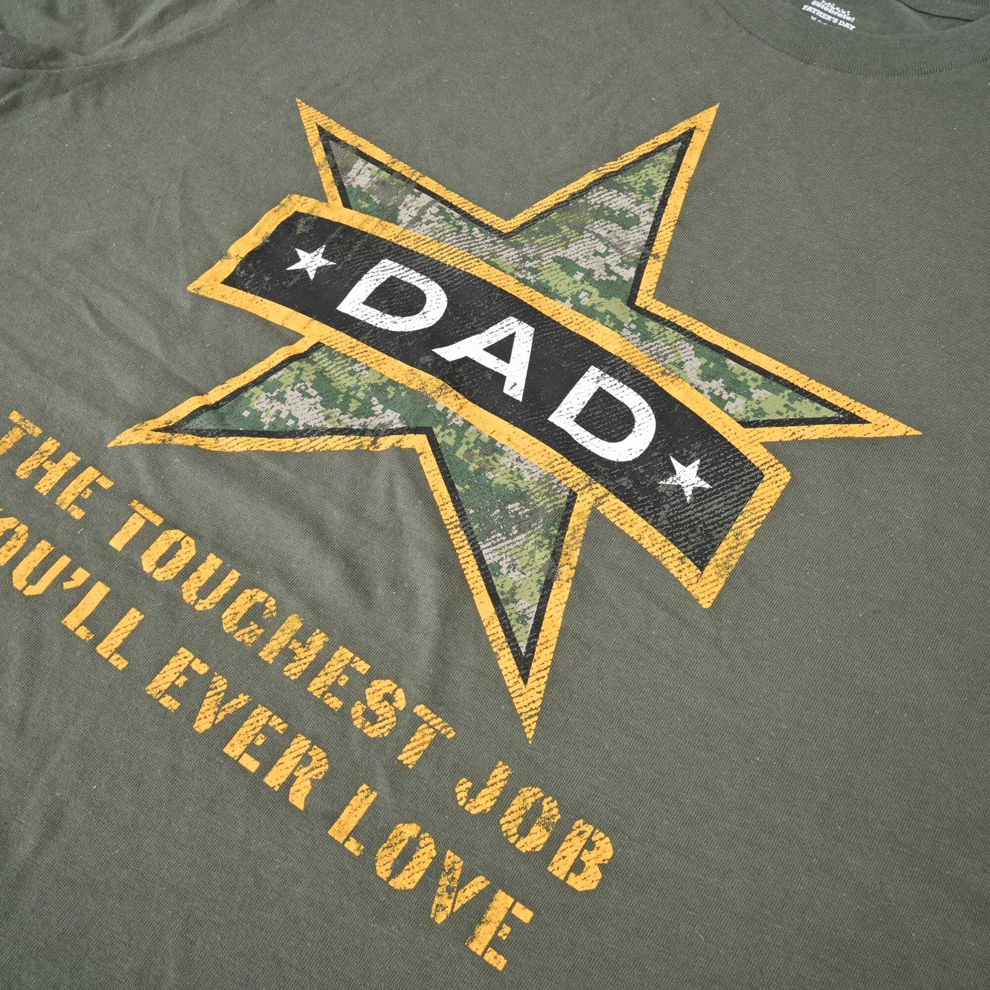 Celebrate Men's Star Dad Printed Short Sleeve Tee Shirt Men's Tee Shirt HAS Apparel 