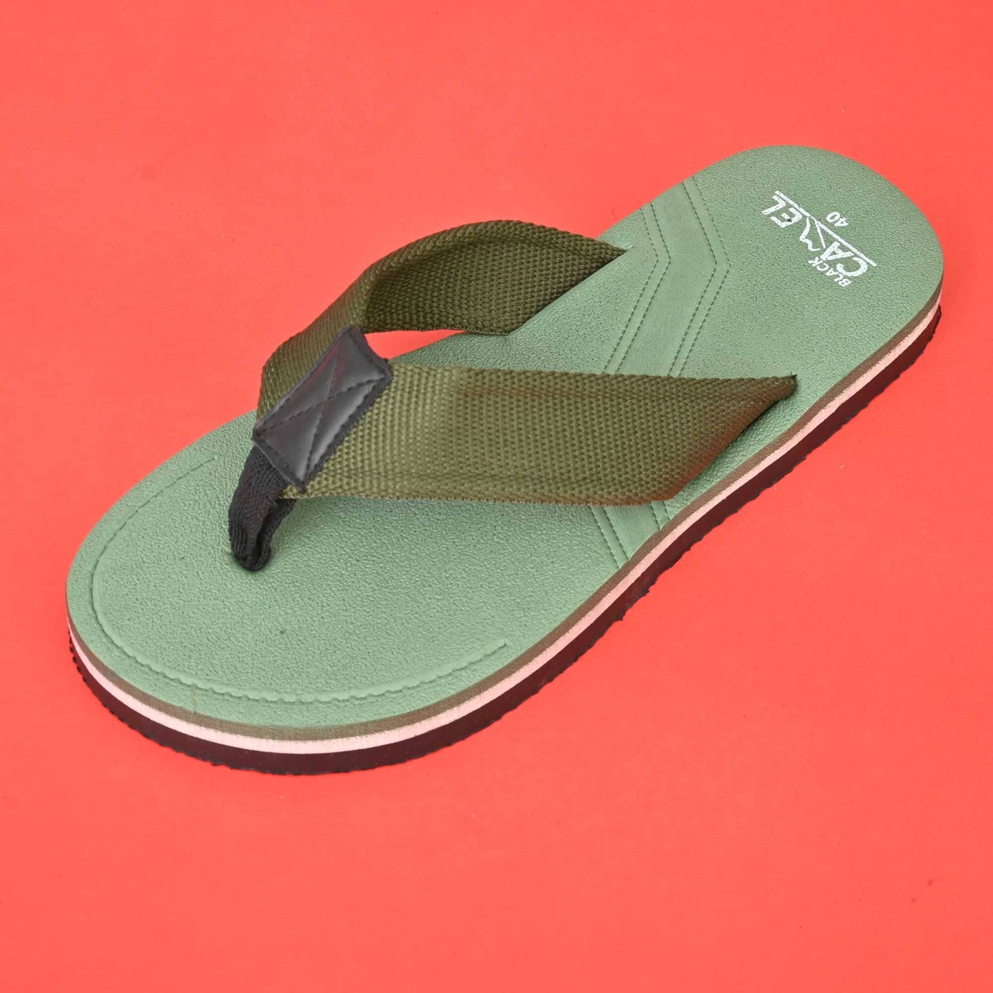 Black Camel Men's Ultra-Light Soft Flip Flops Slippers Men's Shoes Hamza Traders Olive Green EUR 40 