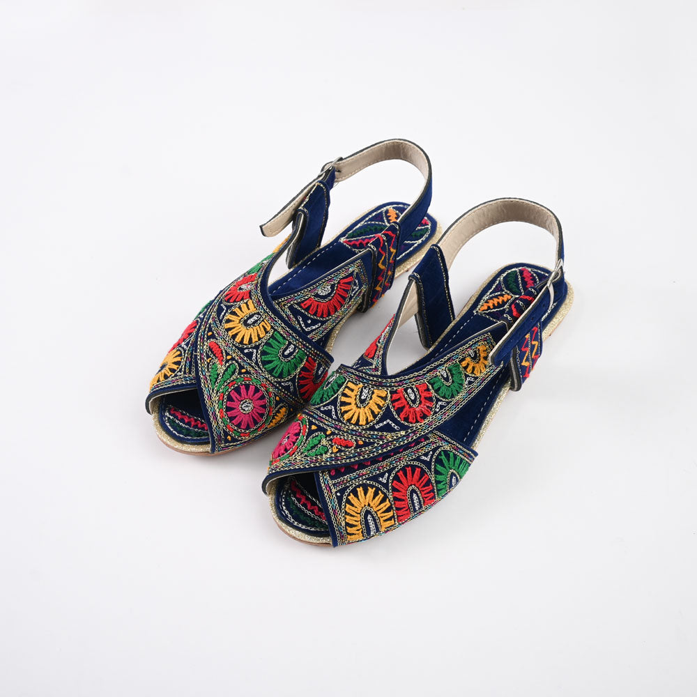 Women's Macin Embroidered Design Peshwari Chappal Women's Shoes SNQ Royal EUR 36 