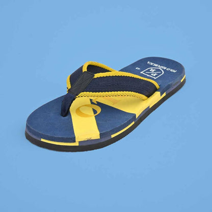 Polo Republica Men's Branco Strider Soft Flip Flops Slippers Men's Shoes Hamza Traders Royal & Yellow EUR 40 
