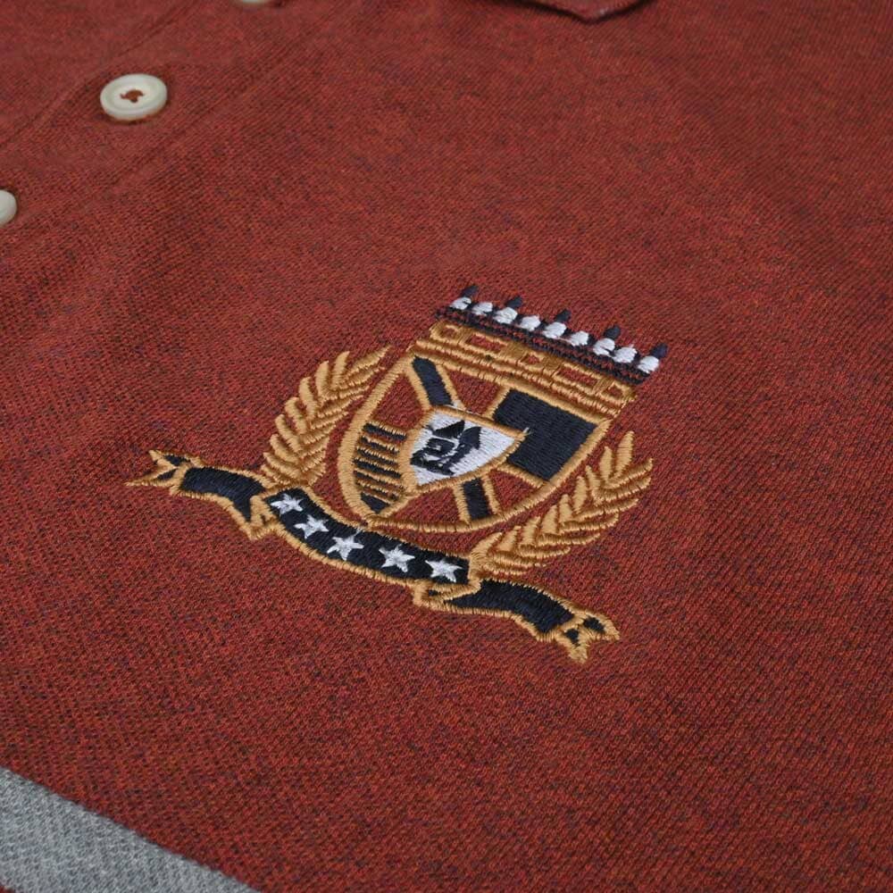 Max 21 Men's Stripes Style Logo Embroidered Polo Shirt Men's Polo Shirt SZK 