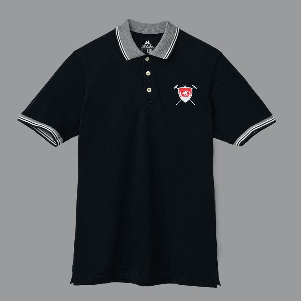Max 21 Men's Polo Logo Embroidered Polo Shirt Men's Polo Shirt SZK Navy S 