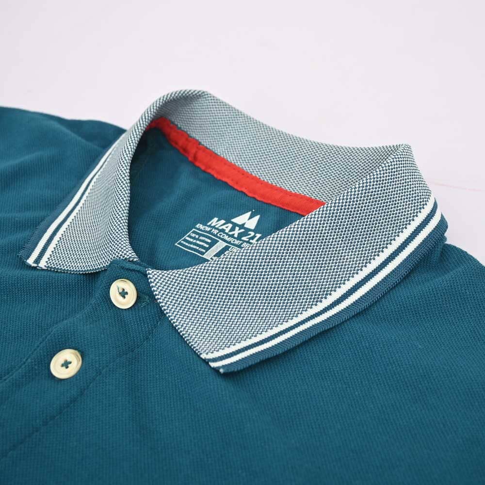 Max 21 Men's Polo Logo Embroidered Polo Shirt Men's Polo Shirt SZK 